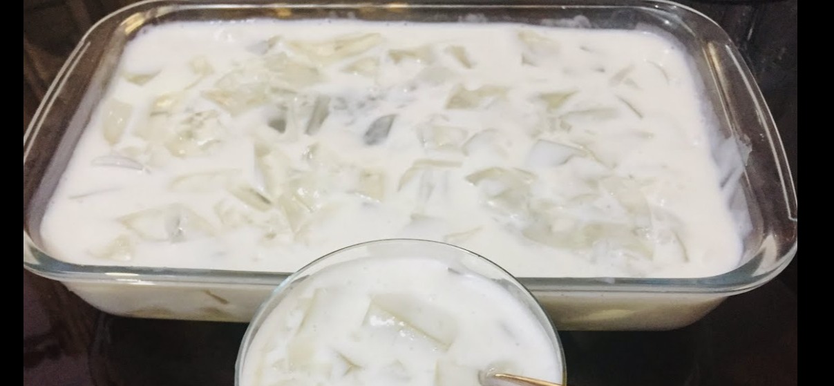 tender coconut pudding a refreshing  creamy dessert recipe
