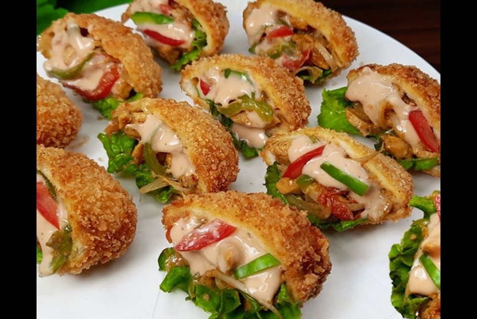 quick and delicious chicken bread pocket recipe for iftar