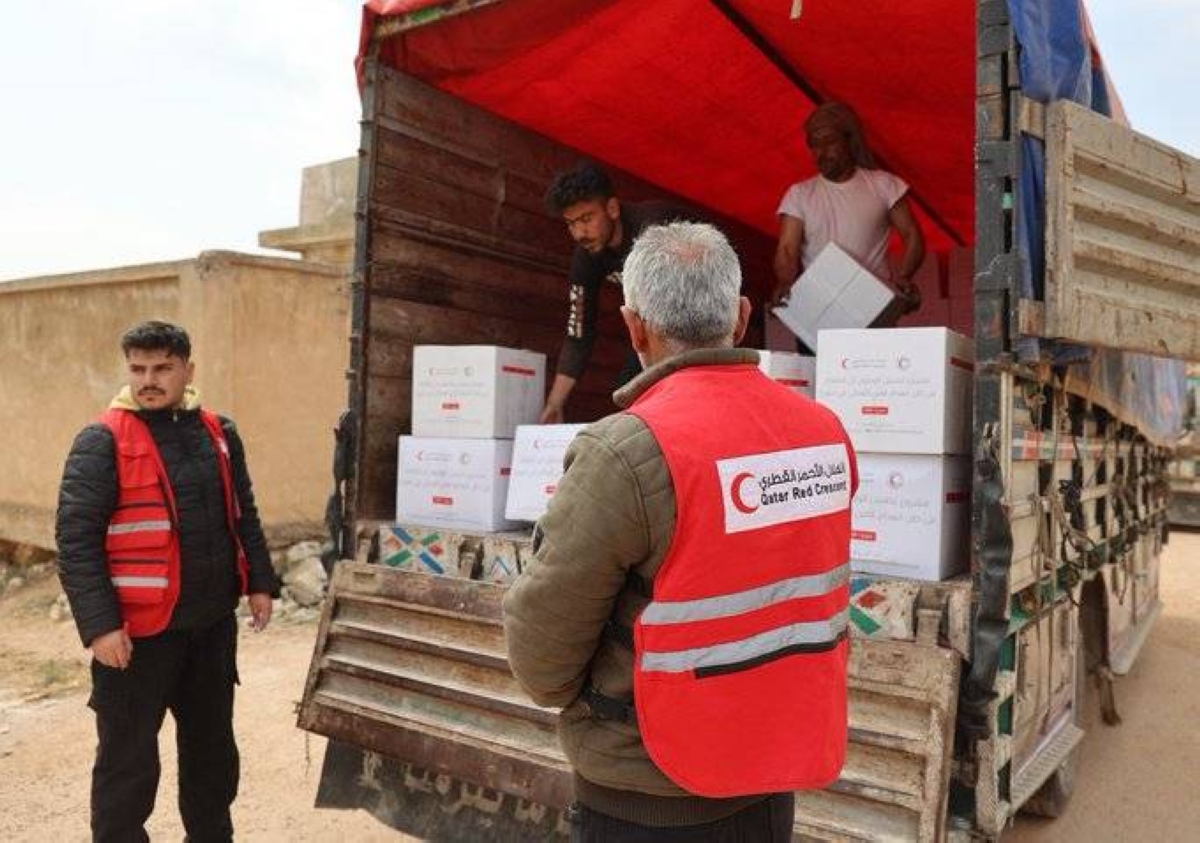 qatar red crescent humanitarian aid syria food security 2026