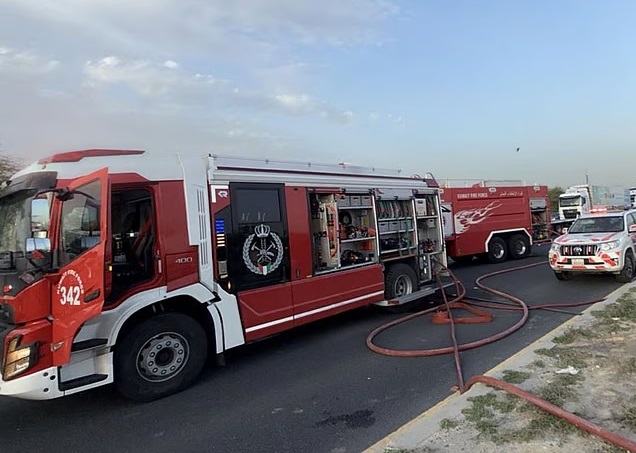 Five killed in fiery crash in Kuwait