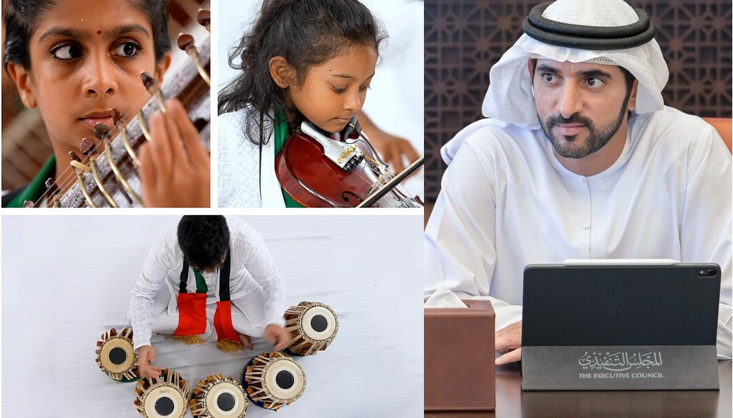 Sheikh Hamdan thanks Indian students for rendition of UAE national anthem