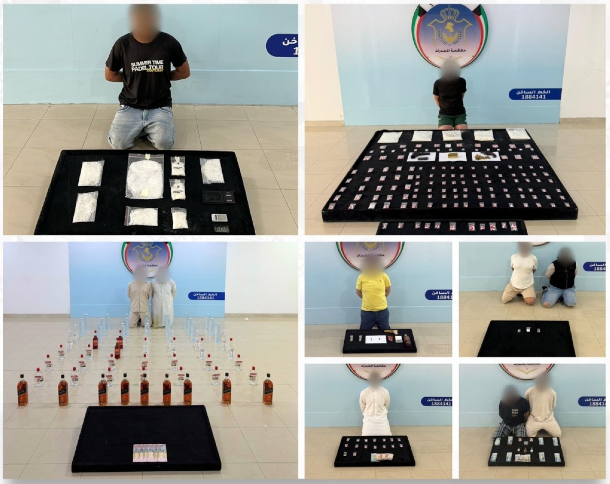 kuwait arrests drug trafficking alcohol fraud case