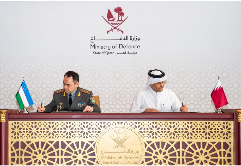 Qatar and Uzbekistan strengthen defense ties with the signing of a new memorandum of understanding on military cooperation during high-level talks in Doha
