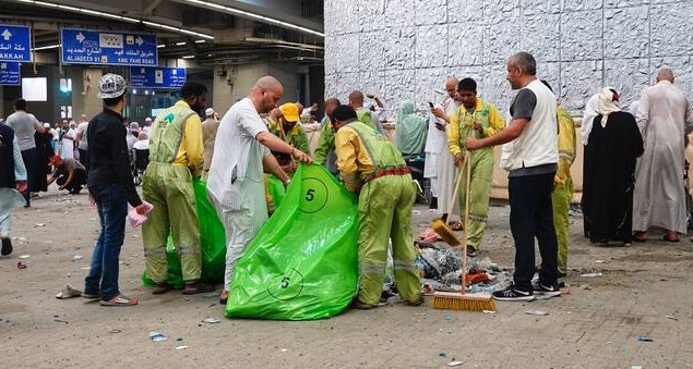 saudi post hajj maintenance cleaning operation holy sites